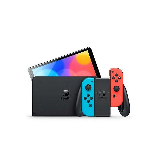 Nintendo Switch OLED 32GB - Neon Red / Blue - Refurbished Pristine