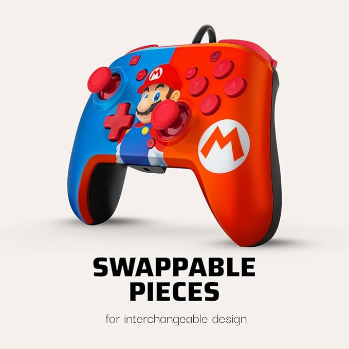PDP Gaming Faceoff Deluxe+ Audio Wired Switch Controller - Super Mario