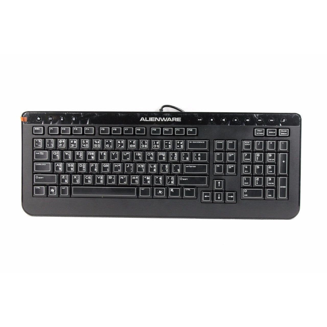 Alienware SK-8165 Full Size USB Wired Slim Keyboard - Black - Excellent