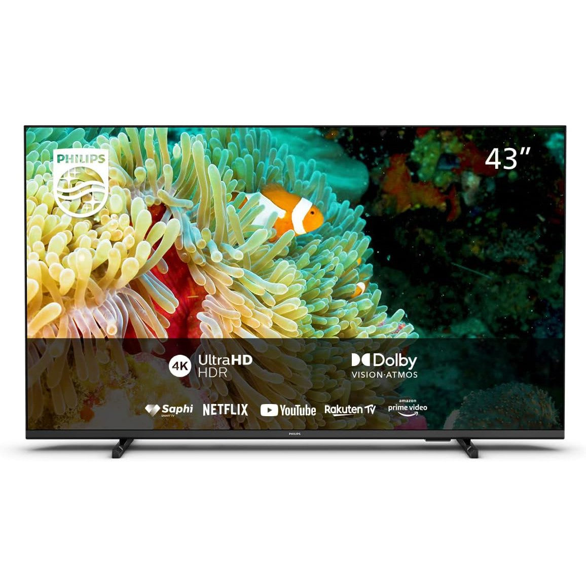 Philips 43 Inch 43PUS7607 Smart 4K UHD HDR LED Ambilight TV