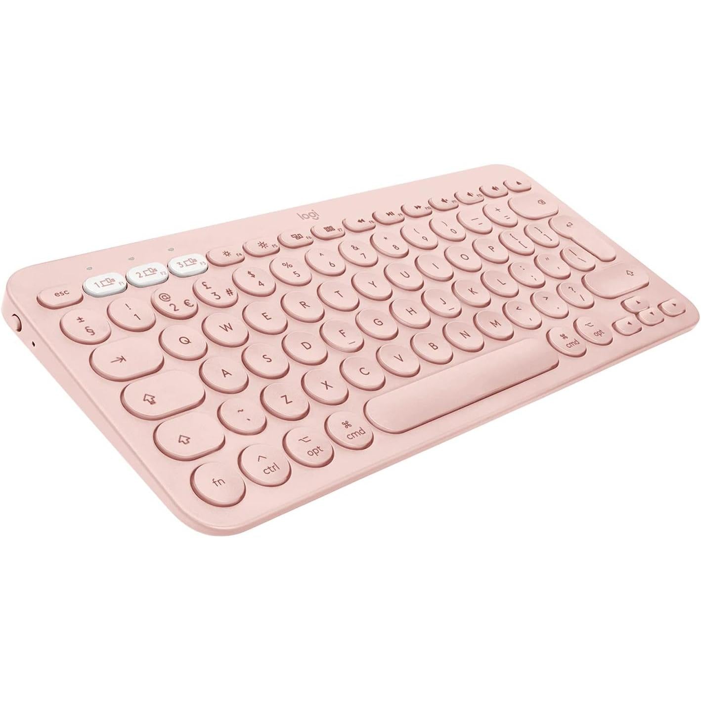 Logitech K380 Multi-Device Bluetooth Keyboard for Mac Pink- No Batteries Included