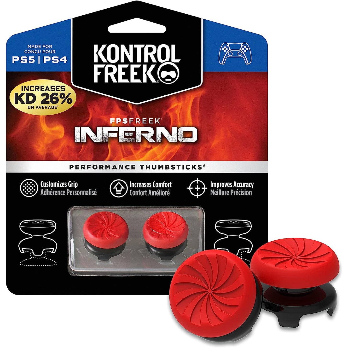 KontrolFreek FPS Freek Inferno Thumb Grips for PlayStation