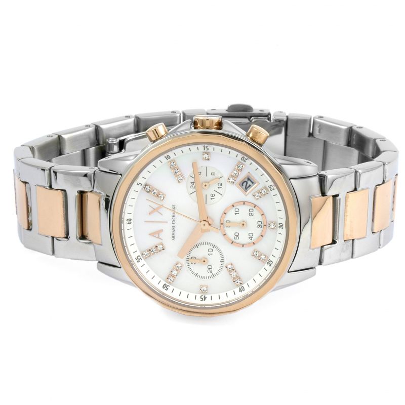 Armani AX4331 Exchange Ladies Chronograph Bracelet Watch - Silver - Good