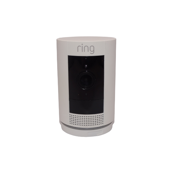 Ring Stick Up Cam Plug-In Security Camera - White - Refurbished Good - MISSING ACCESSORIES & VISIBLE SCRATCHES