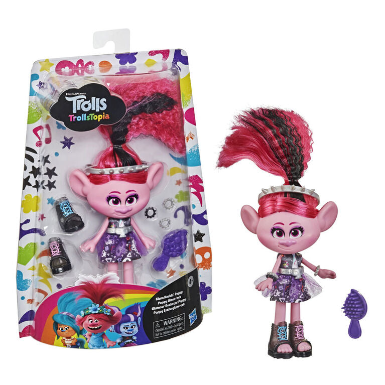 DreamWorks Trolls TrollsTopia Glam Rockin' Poppy Fashion Doll