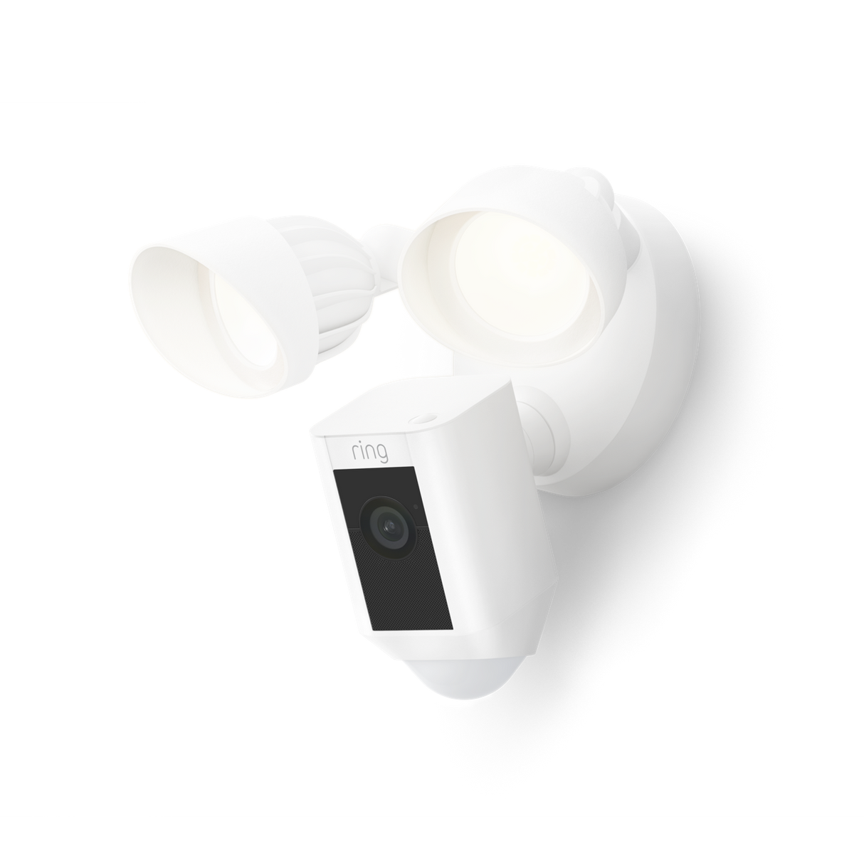 Ring Floodlight HD Security Camera with Built-in Floodlights White - Refurbished Excellent