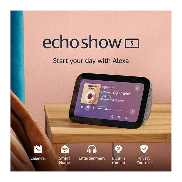 Amazon Echo Show 5 (3rd Gen) Smart Display with Alexa - Charcoal