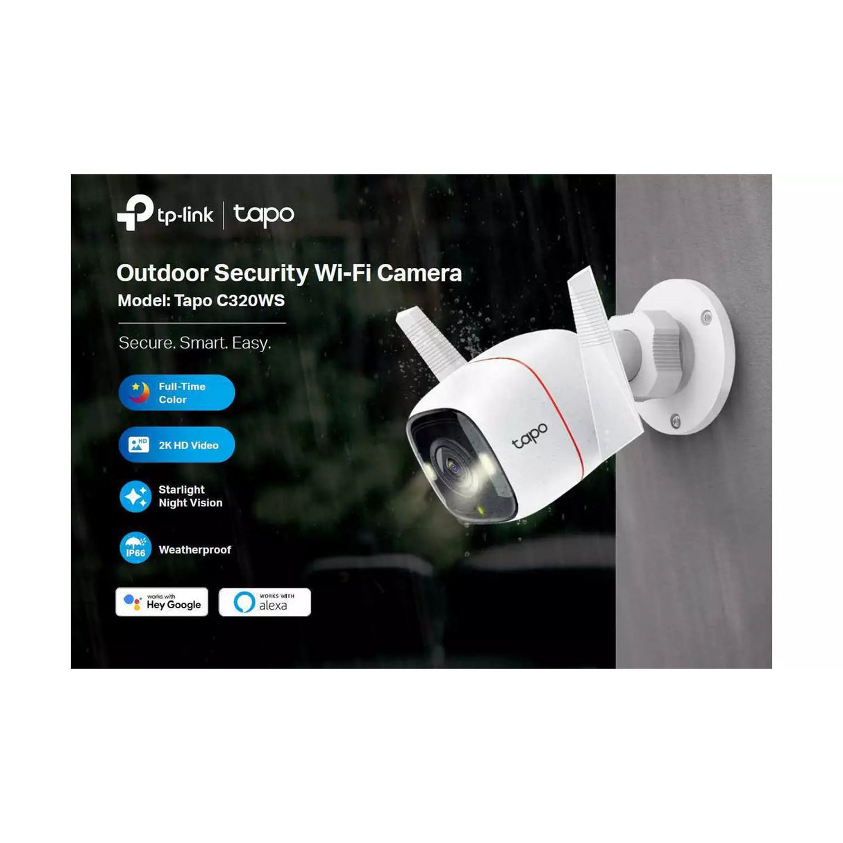 TP-Link Tapo C320WS 2KHD Smart Wi-Fi Outdoor Security Camera - Refurbished Excellent