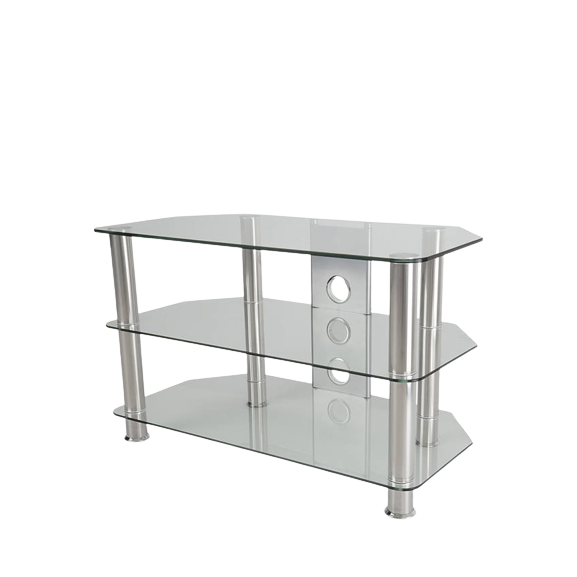 John Lewis & Partners TV Stand for TVs up to 40", Clear