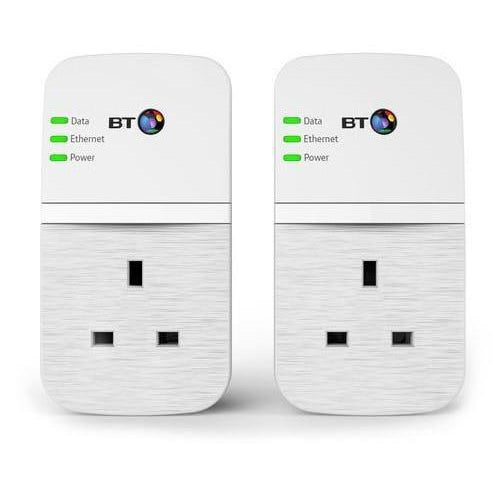 BT Broadband Extender Flex 600 Powerline Adapter Kit - White