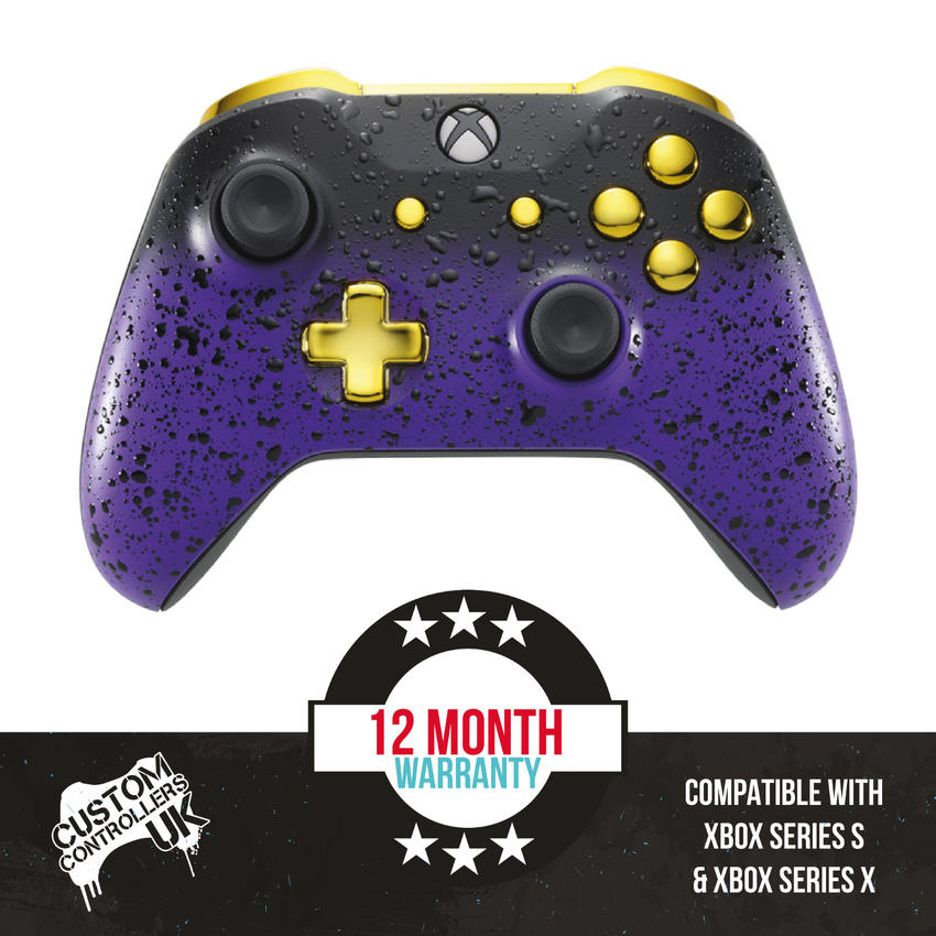 Purple shadow & gold edition xbox one online controller