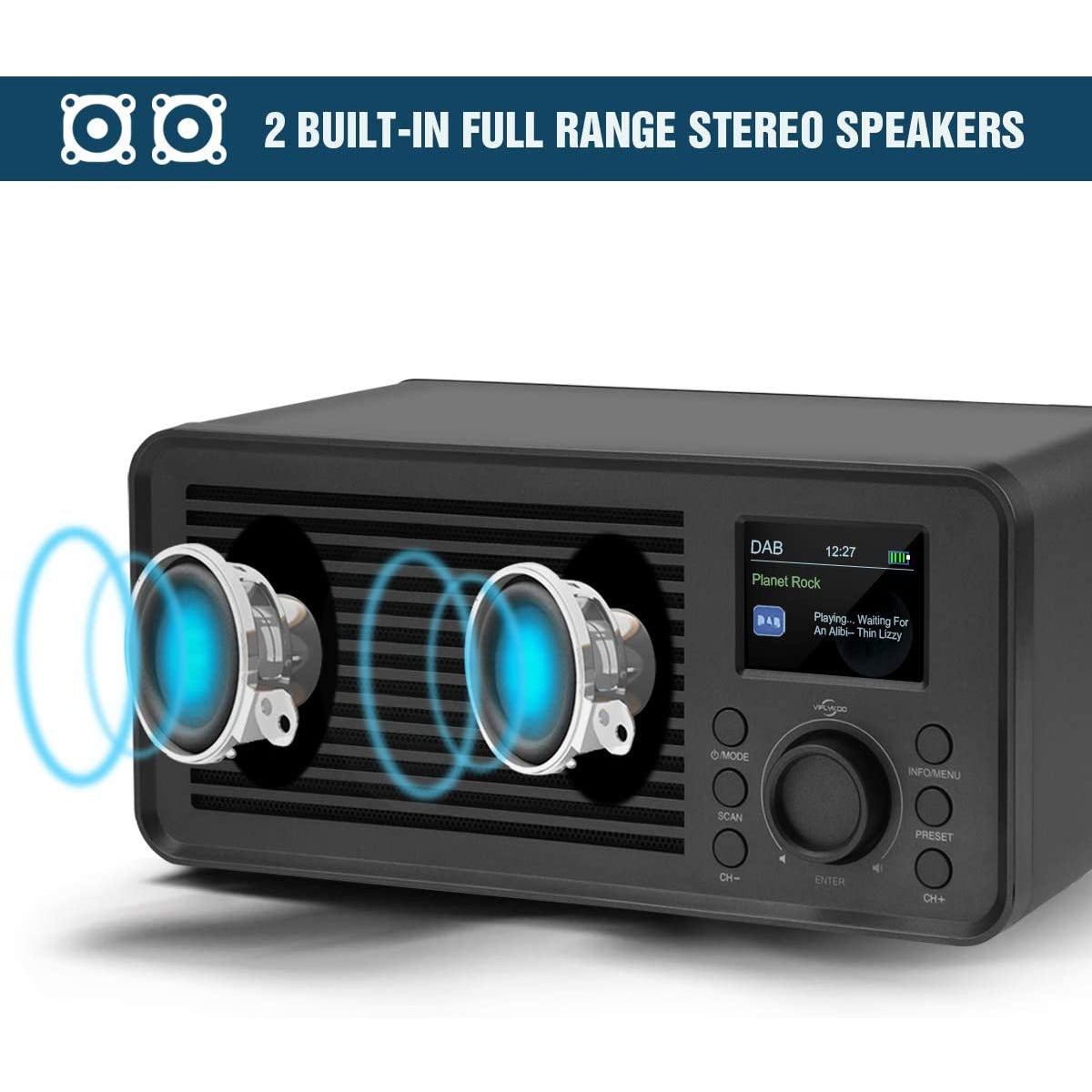 Viflykoo DAB+/ FM Radio with Bluetooth