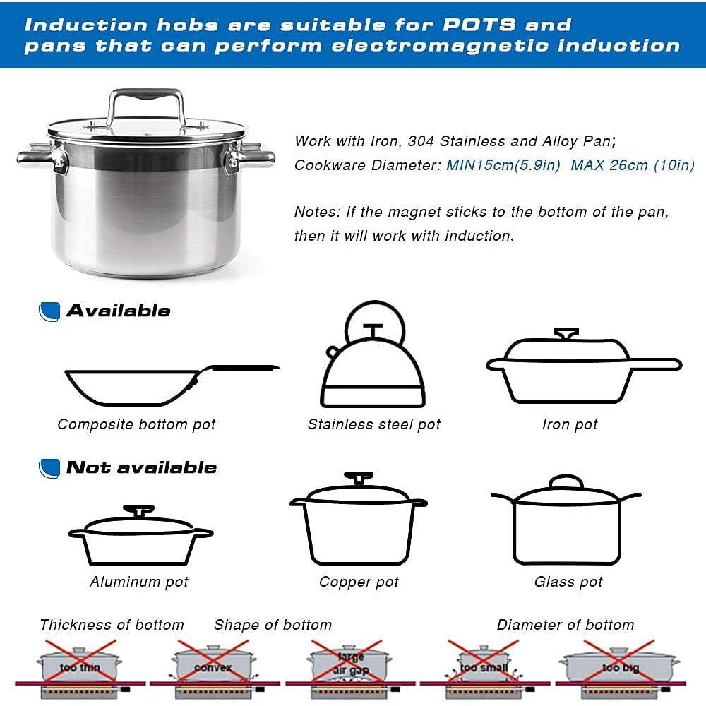 COOKPAD Induction Hob 4 Rings, Built in Electric Hob, 60cm Induction Cooktop with Crystal Black Glass Panel, Child Lock,Slider Control 32A 6400W