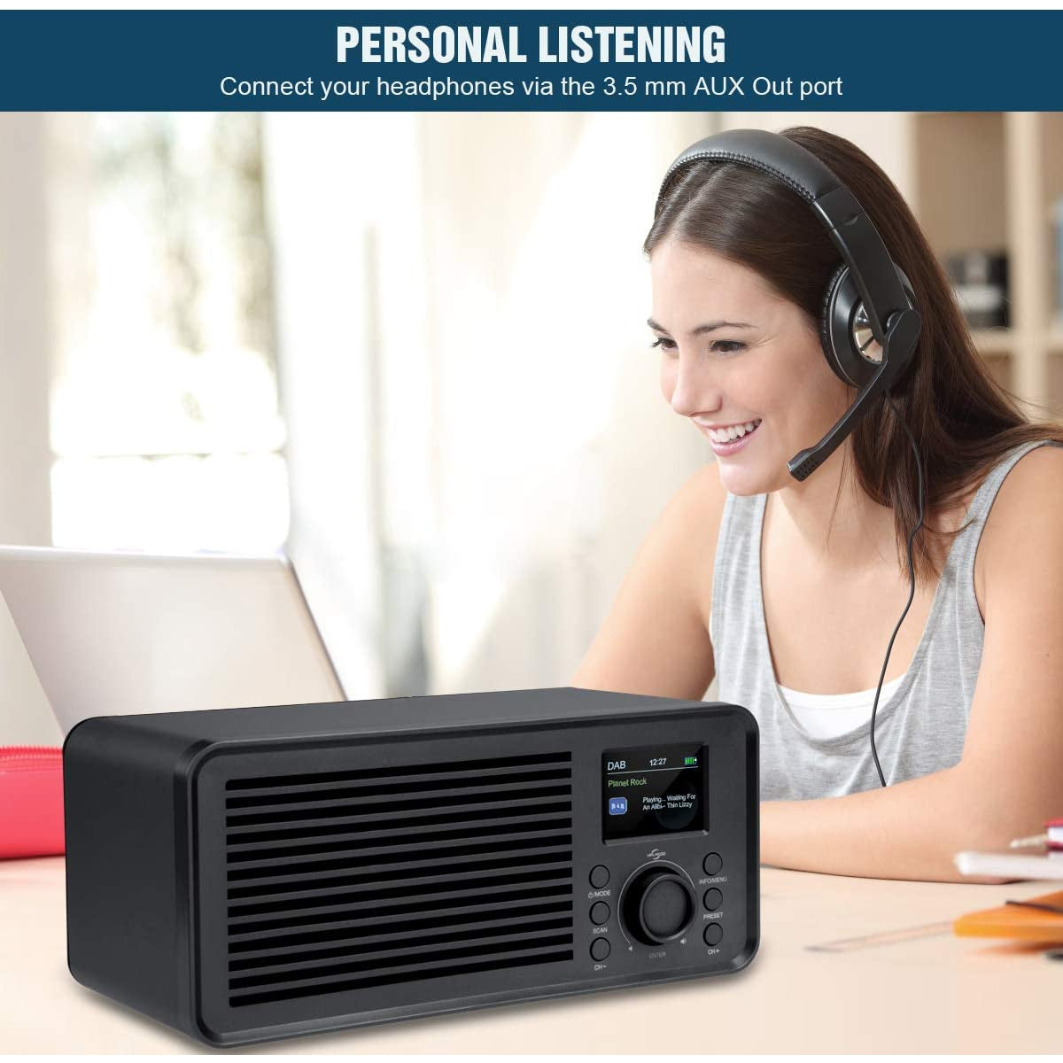 Viflykoo DAB+/ FM Radio with Bluetooth