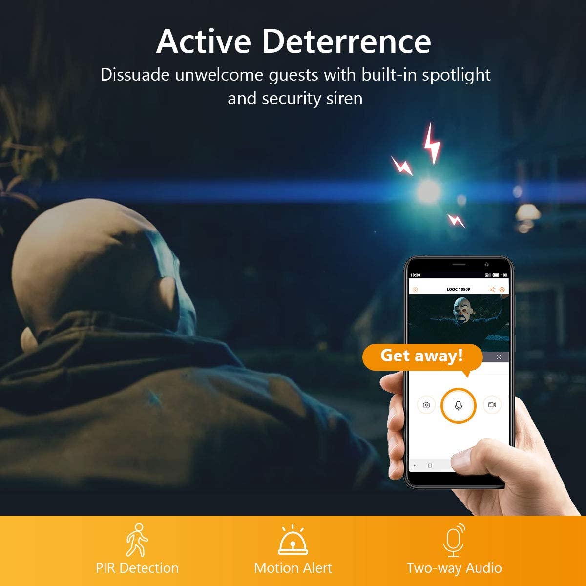 IMOU LOOC Outdoor Active Deterrence Security Camera - White