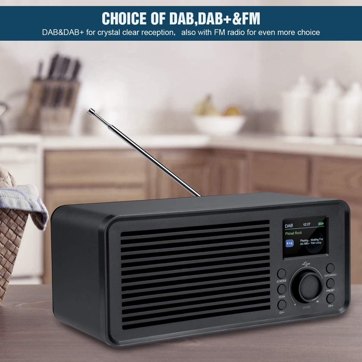 Viflykoo DAB+/ FM Radio with Bluetooth