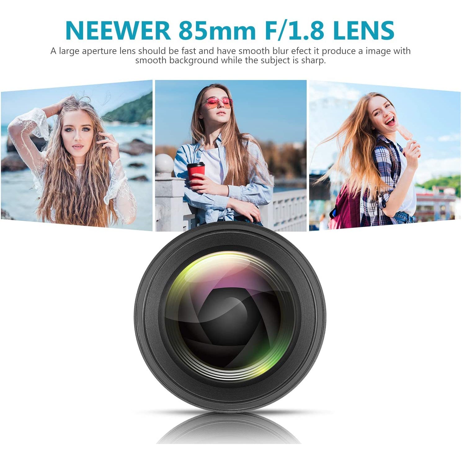 Neewer 85mm f/1.8 Portrait Aspherical Telephoto Lens