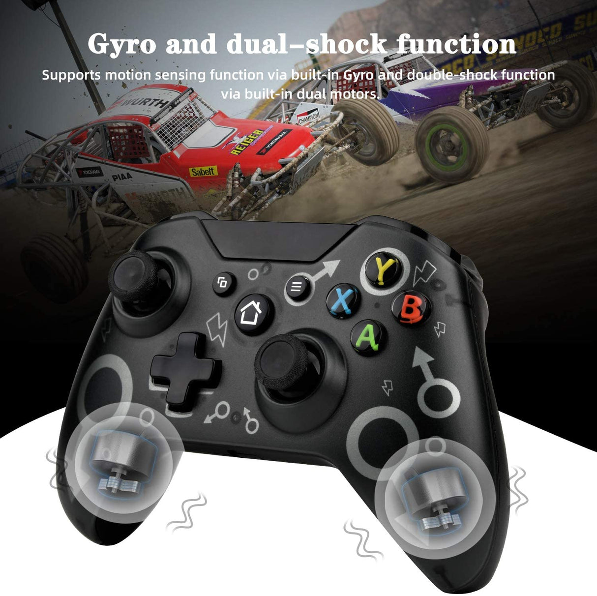 TechKen Wireless Controller for Xbox One, 2.4GHZ Game Controller Gamepad Compatible with Xbox One S/X PC