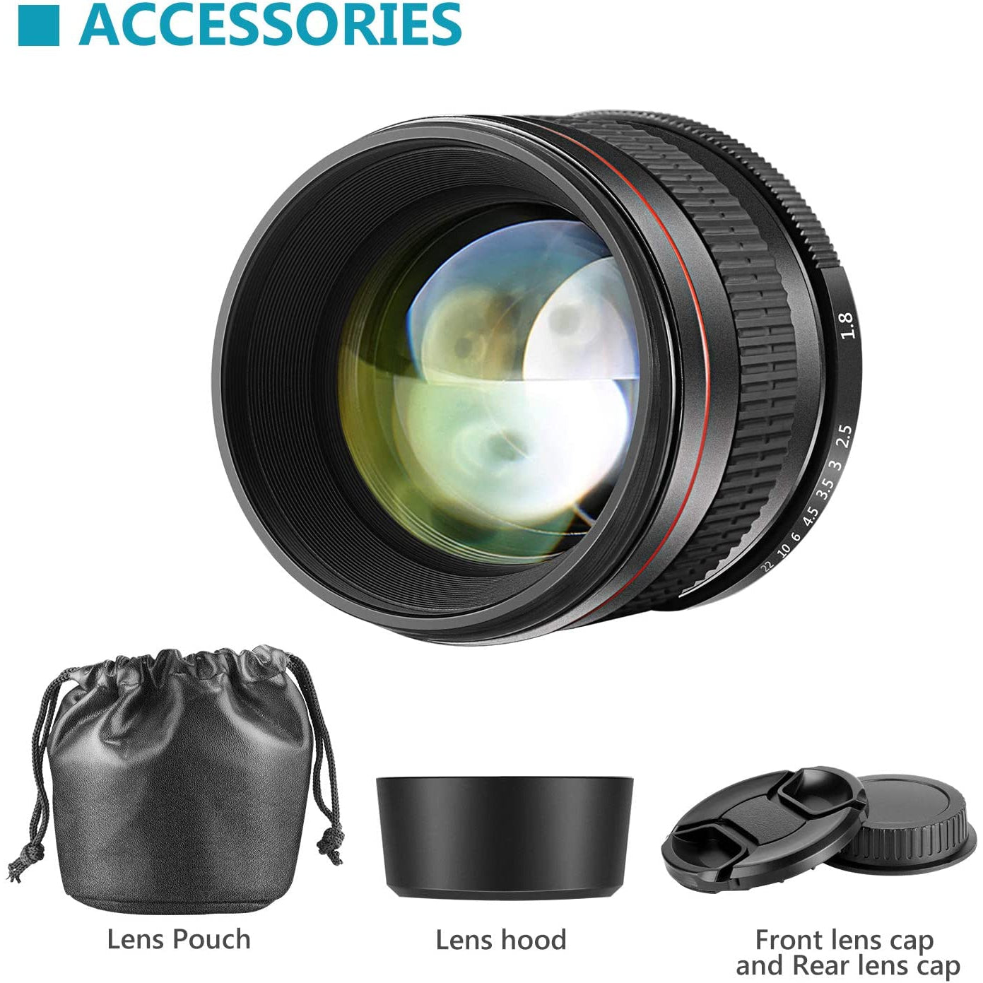 Neewer 85mm f/1.8 Portrait Aspherical Telephoto Lens