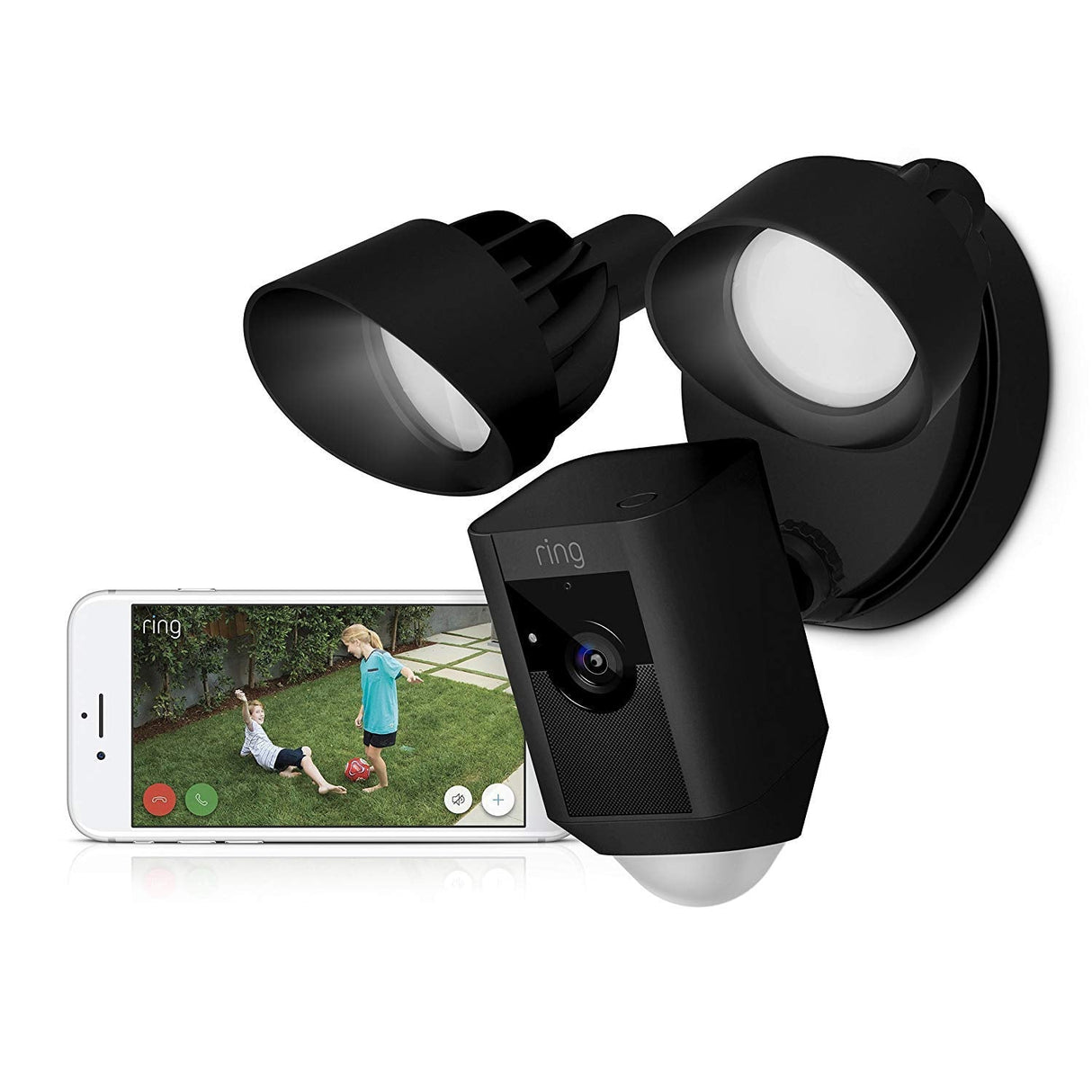 Ring Floodlight HD Security Camera with Built-in Floodlights - Refurbished Pristine