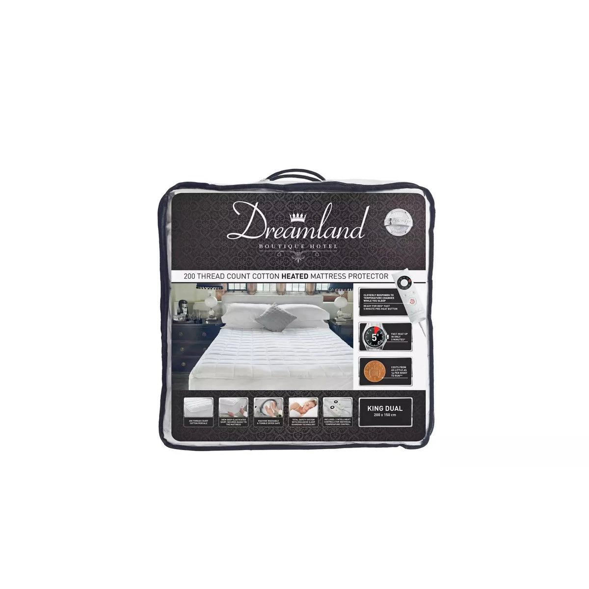 Dreamland Boutique Dual Control Mattress Protector King Size