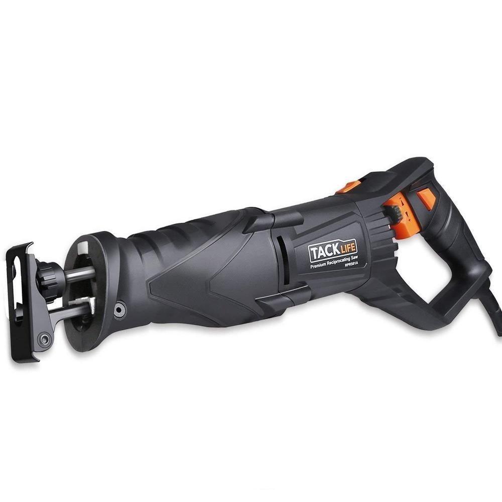 Tacklife RPRS01A Universal Reciprocating Saw with LED, 850 W and Variable Speed 0-2800 SPM, Adjustable Handle