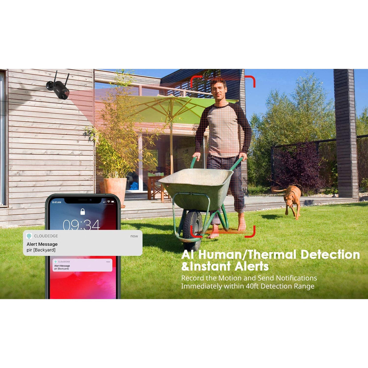 Kamtron ZS-GX6S Security CCTV IP Battery Powered Wireless Camera Indoor Outdoor - Black