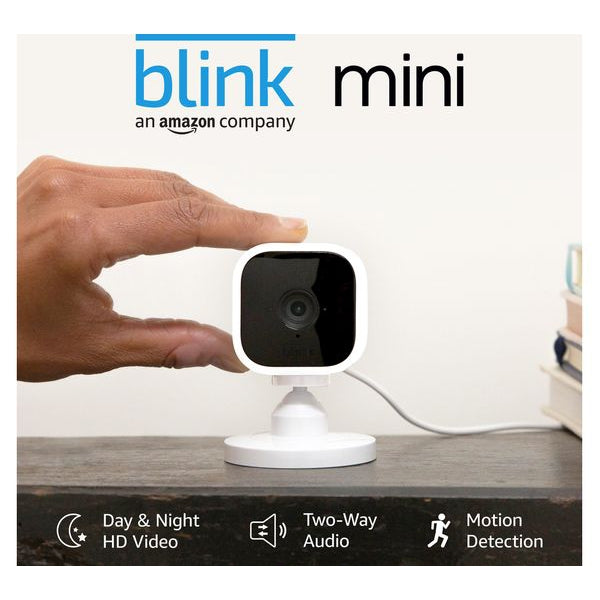 Amazon Blink Mini Full HD 1080p WiFi Plug-In Security Camera - 2 Cameras, White