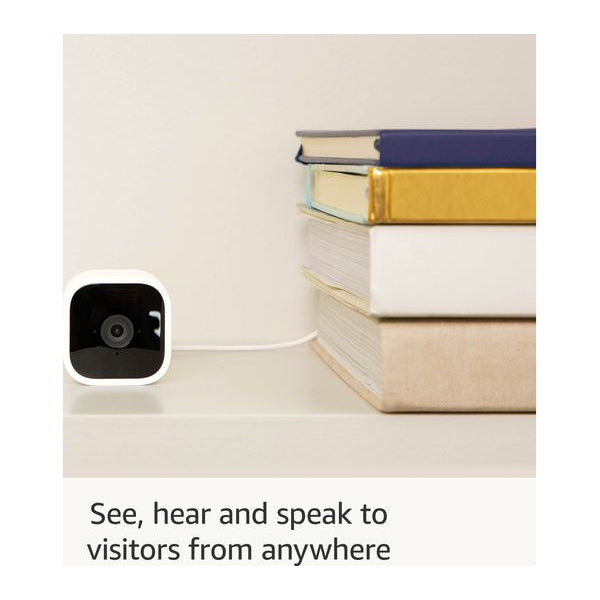 Amazon Blink Mini Full HD 1080p WiFi Plug-In Security Camera - 2 Cameras, White