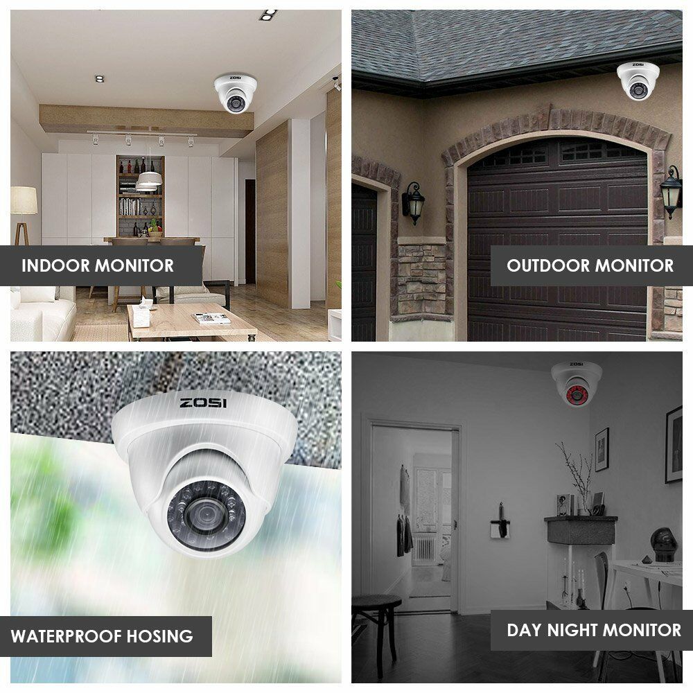 Zoski 1080N CCTV DVR HDMI Outdoor 1500TVL Camera Home Video Security System