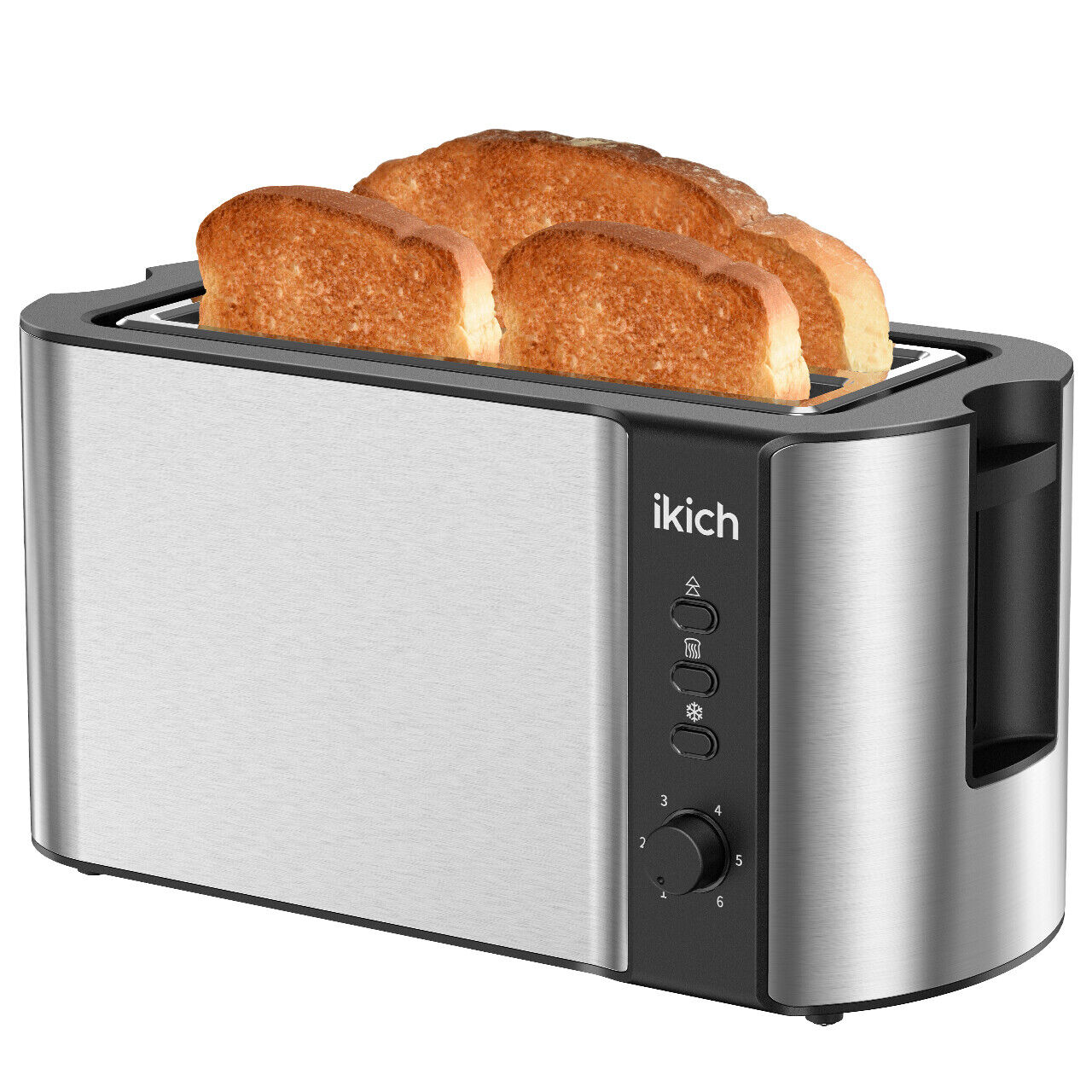 iKich 4 Slice Stainless Steel Toaster