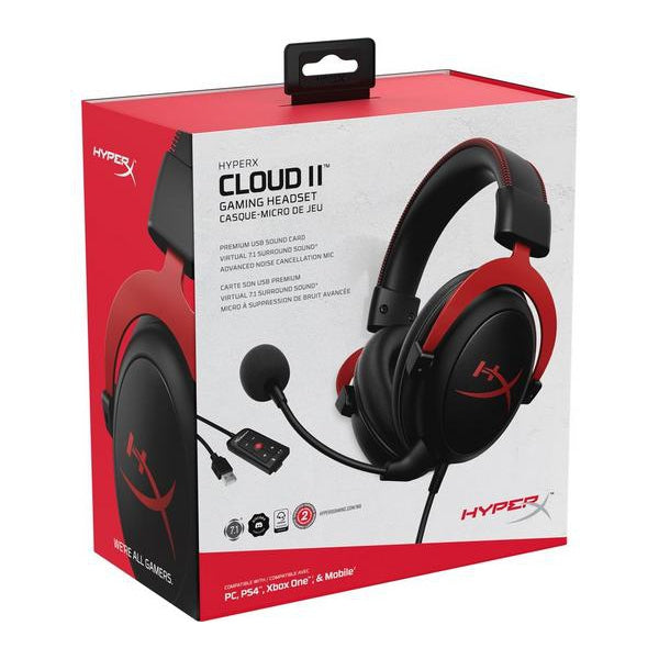 HyperX Cloud II Wired Gaming Headset for PC, PS4, PS5, Nintendo Switch - Refurbished Pristine
