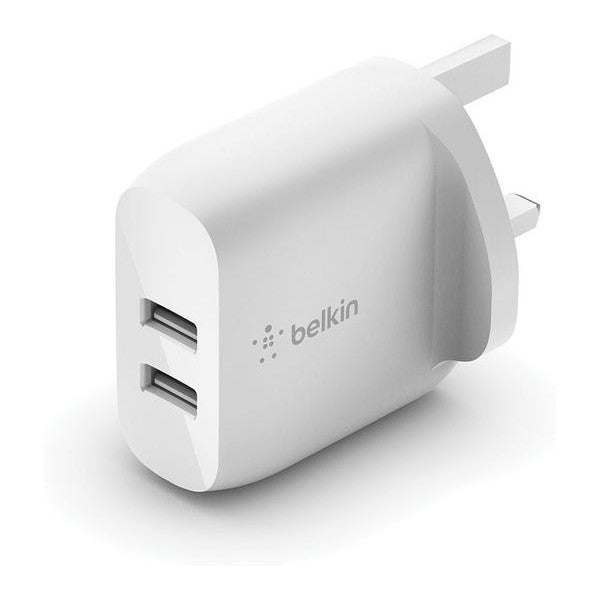 Belkin Dual USB-A Wall Charger 24W - White