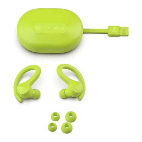 JLab GO Air Sport True Wireless Earbuds - Neon Yellow - Refurbished Pristine
