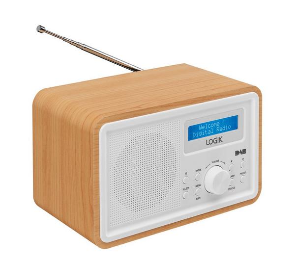 Logik LHDR23 Portable DAB+/FM Radio - Brown / White - Excellent