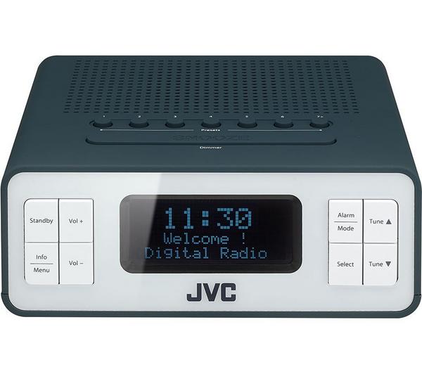 JVC RA-D32H DAB+/FM Clock Radio - Grey - Pristine