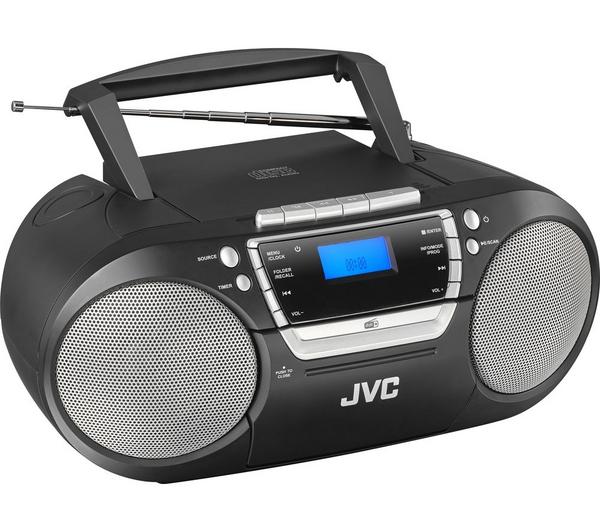 JVC RC-D322B DAB+/FM Bluetooth Boombox - Black - Pristine