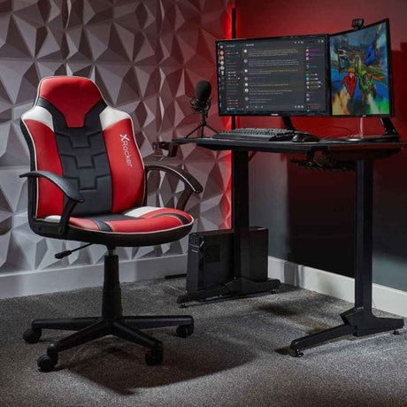 X Rocker Panther Esports Gaming Desk - Black