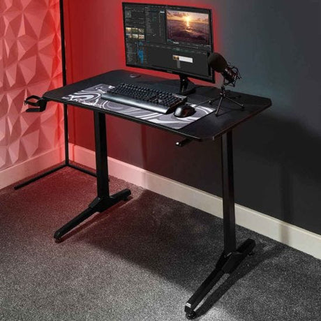 X Rocker Panther Esports Gaming Desk - Black