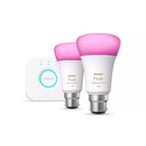 Philips Hue White & Colour Ambiance Smart Lighting Starter Kit with Bridge - B22