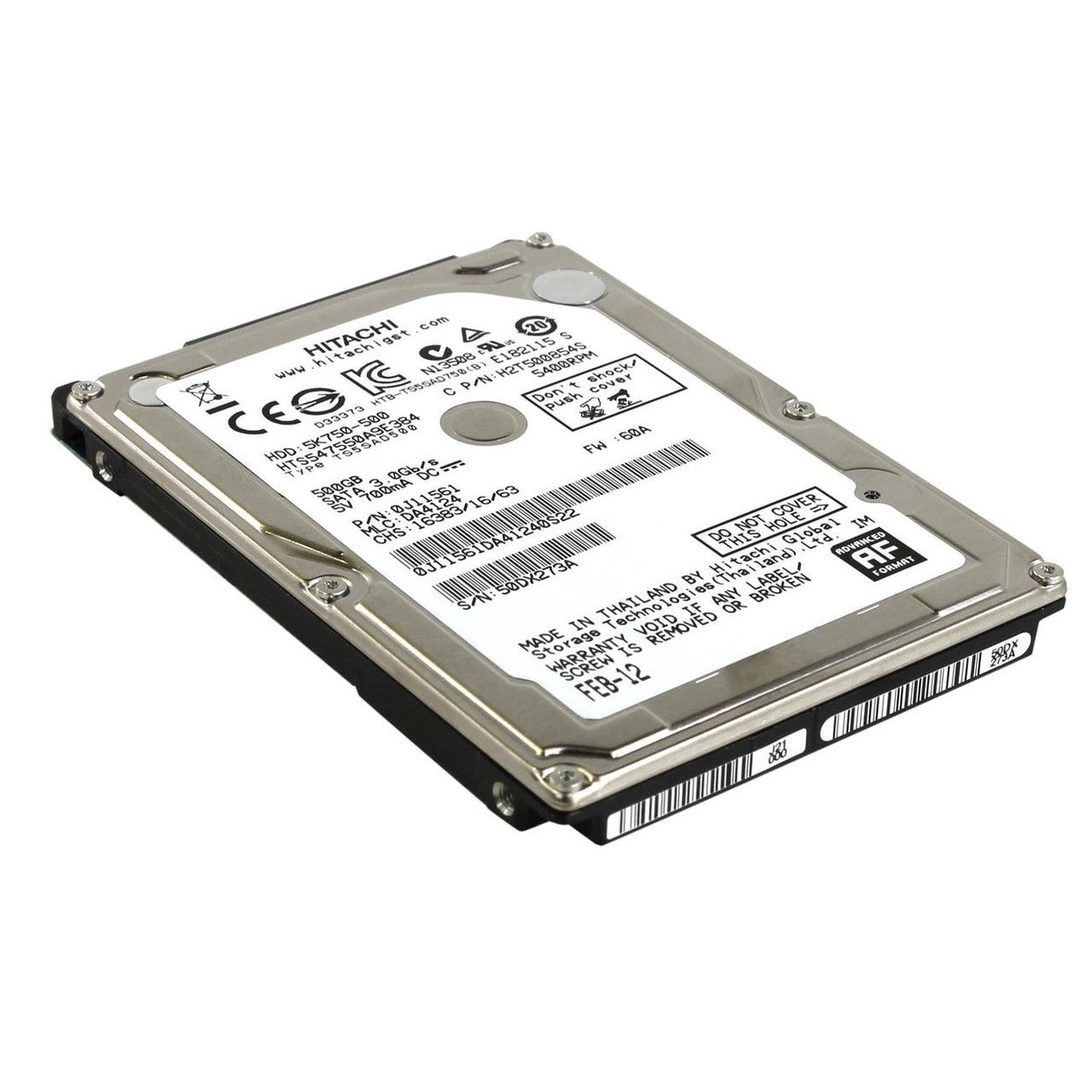 Hitachi HTS547550A9E384 500GB SATA 2.5" Internal Hard Drive