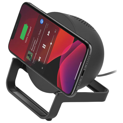 Belkin 10W Wireless Charger Stand & Speaker - Black - Refurbished Excellent