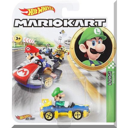 Mattel Hot Wheels Mario Kart Luigi Mach 8