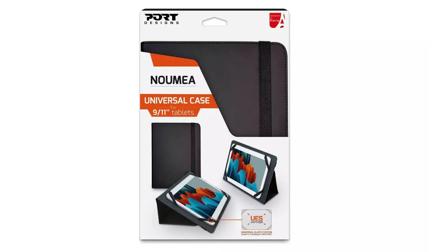 Port Designs Noumea Universal Case for Tablets 9-11 Inch - Black
