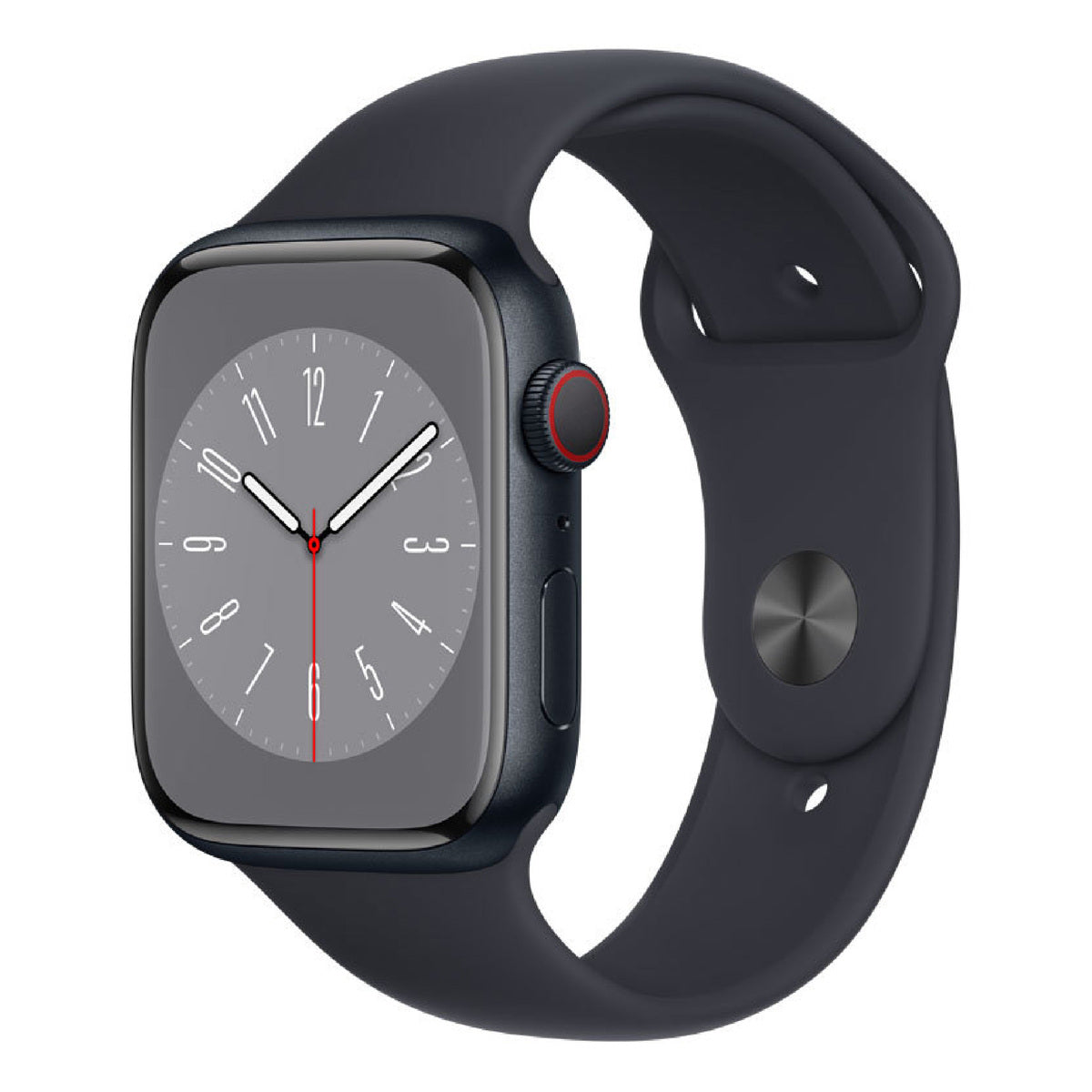 Apple Watch Series 8 MNK43B/A - GPS + Cell Midnight with Midnight Sports Band, 45 mm