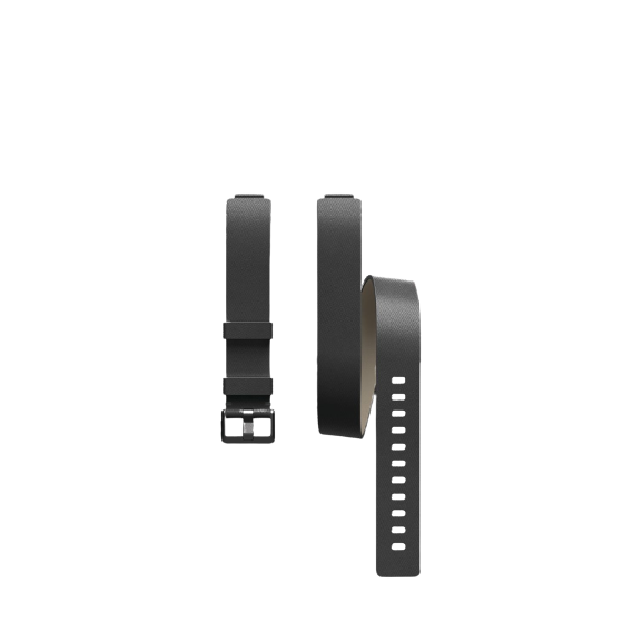 Fitbit Inspire Double Leather Wristband - Black - New