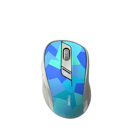 Rapoo M500 Multi-Mode Bluetooth Wireless Mouse, Camo Blue - Refurbished Excellent