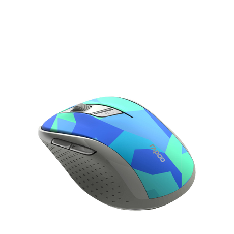 Rapoo M500 Multi-Mode Bluetooth Wireless Mouse, Camo Blue - Refurbished Pristine