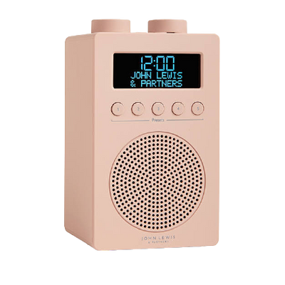 John Lewis & Partners Spectrum Solo DAB+/FM Digital Radio - Plaster - Refurbished Good