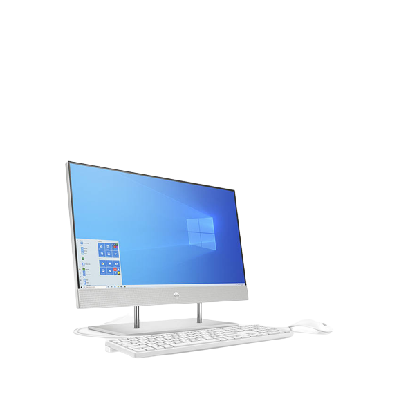 HP 24-dp0004na All-in-One Desktop PC, Intel Pentium, 4GB RAM, 128GB SSD, 23.8" - Natural Silver